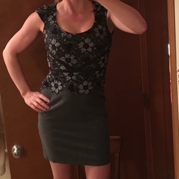 Ann Taylor Grey lace Dress - Picture 6 of 7